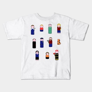 peg people no streaker Kids T-Shirt